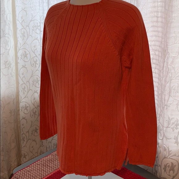 Pumpkin colour sweater mock neck - Picture 2 of 7